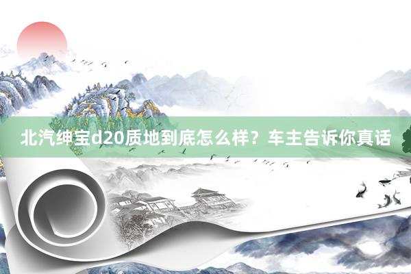 北汽绅宝d20质地到底怎么样？车主告诉你真话